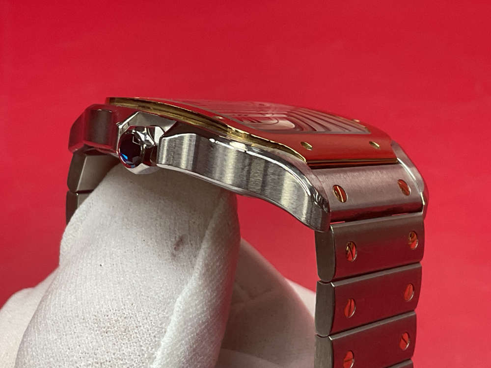 CARTIER SANTOS DE CARTIER 39.8MM 18K YELLOW GOLD & STAINLESS - FULL SET -img-30