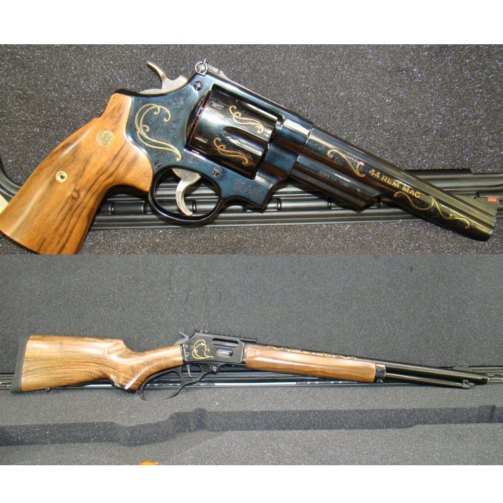 S&W-revolver & rifle 1 of 100 PAIR of firearms, 629 & 1854 44 mag Set #99-img-0