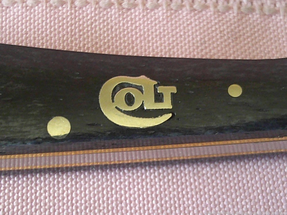 NIB Colt Wharncliffe Series Black Smooth Bone Handle Titanium Coated Knife!-img-9