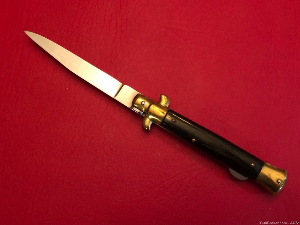 Falcon Famous Blades Italy Manual Lockback Stiletto 9” Rostfrei Knife-img-1