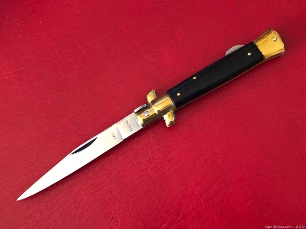Falcon Famous Blades Italy Manual Lockback Stiletto 8” Rostfrei Knife -img-0