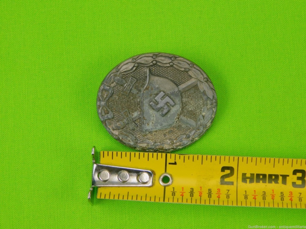 German Germany WW2 Silver Grade Wound Badge Pin-img-4
