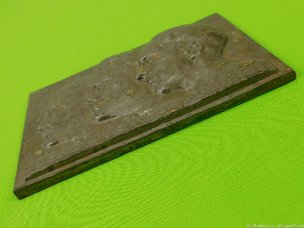 German Germany WW2 Cast Metal Plaque Military Decor-img-3
