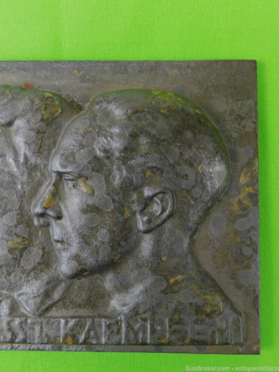 German Germany WW2 Cast Metal Plaque Military Decor-img-2