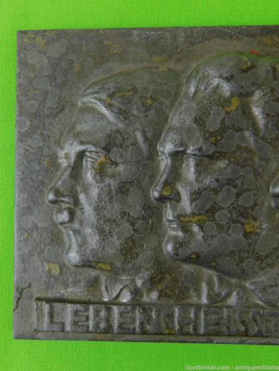 German Germany WW2 Cast Metal Plaque Military Decor-img-1