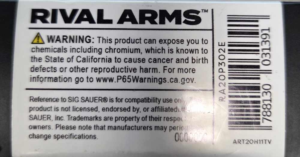 Rival Arms RA20P302E threaded barrel Sig P320 Carry 9mm-img-3