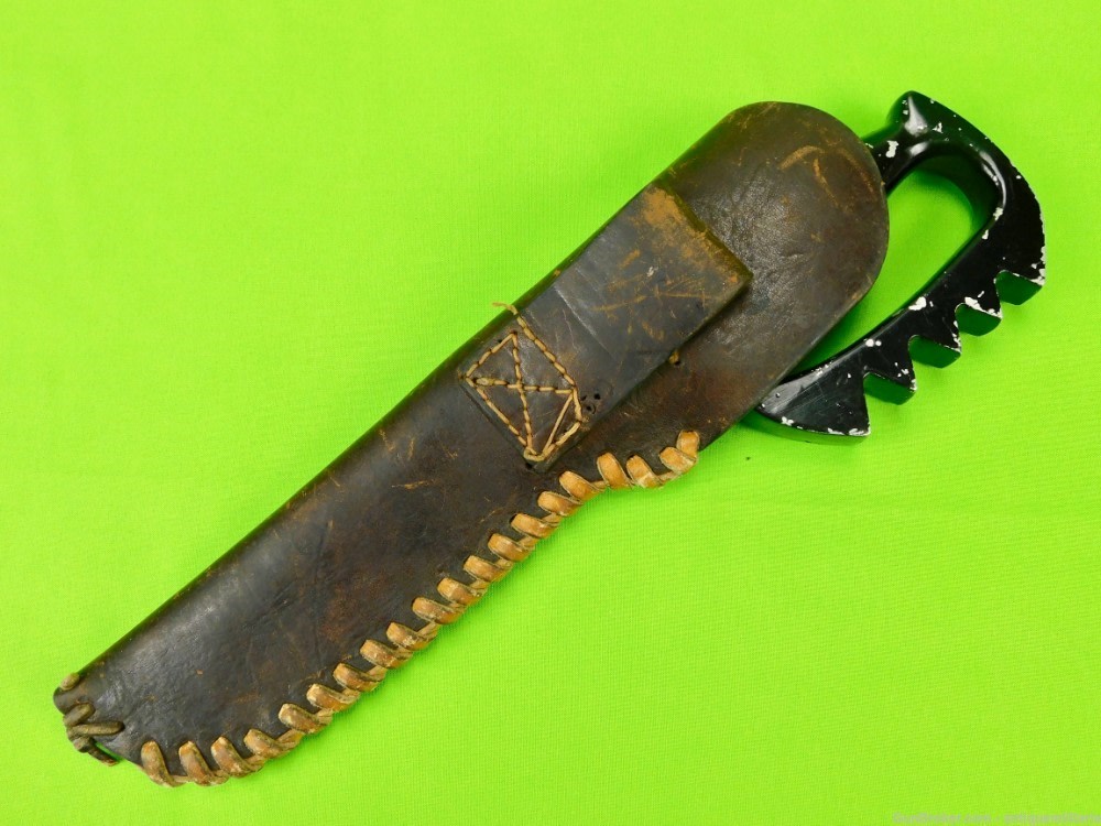 US WW2 Custom Made Theater Heavy Fighting Knife w/ Sheath-img-15