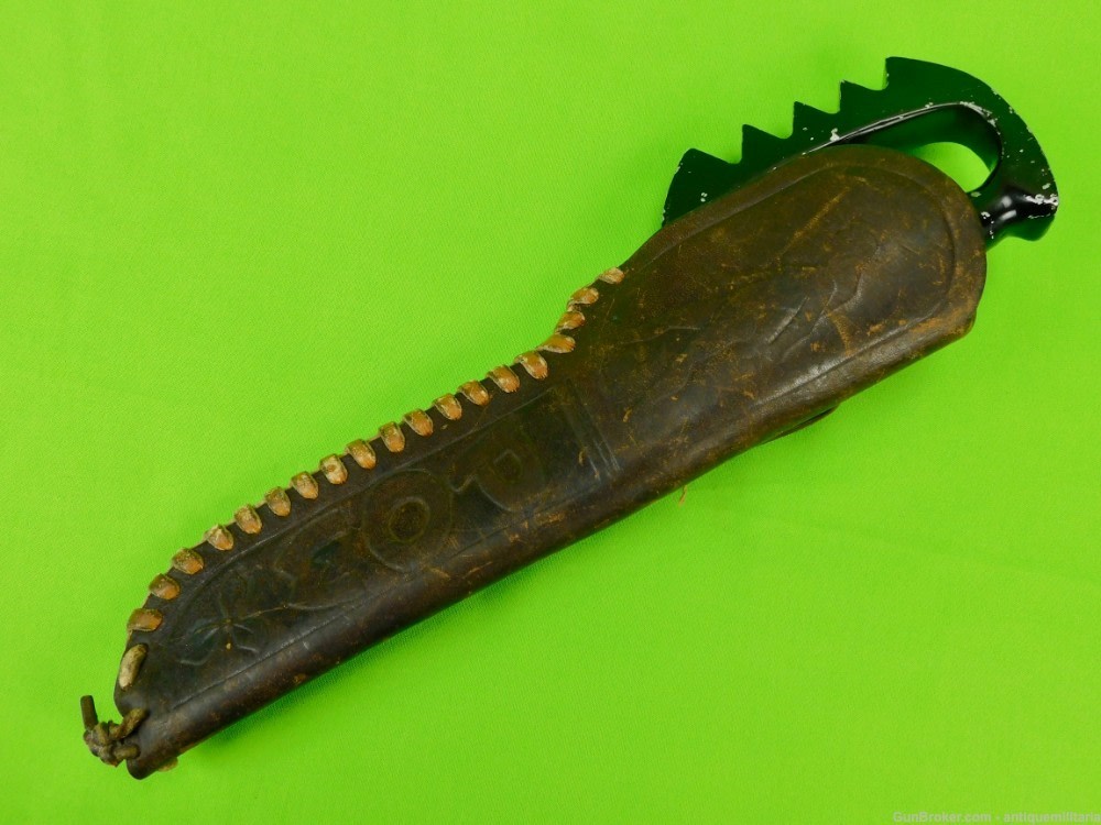 US WW2 Custom Made Theater Heavy Fighting Knife w/ Sheath-img-14