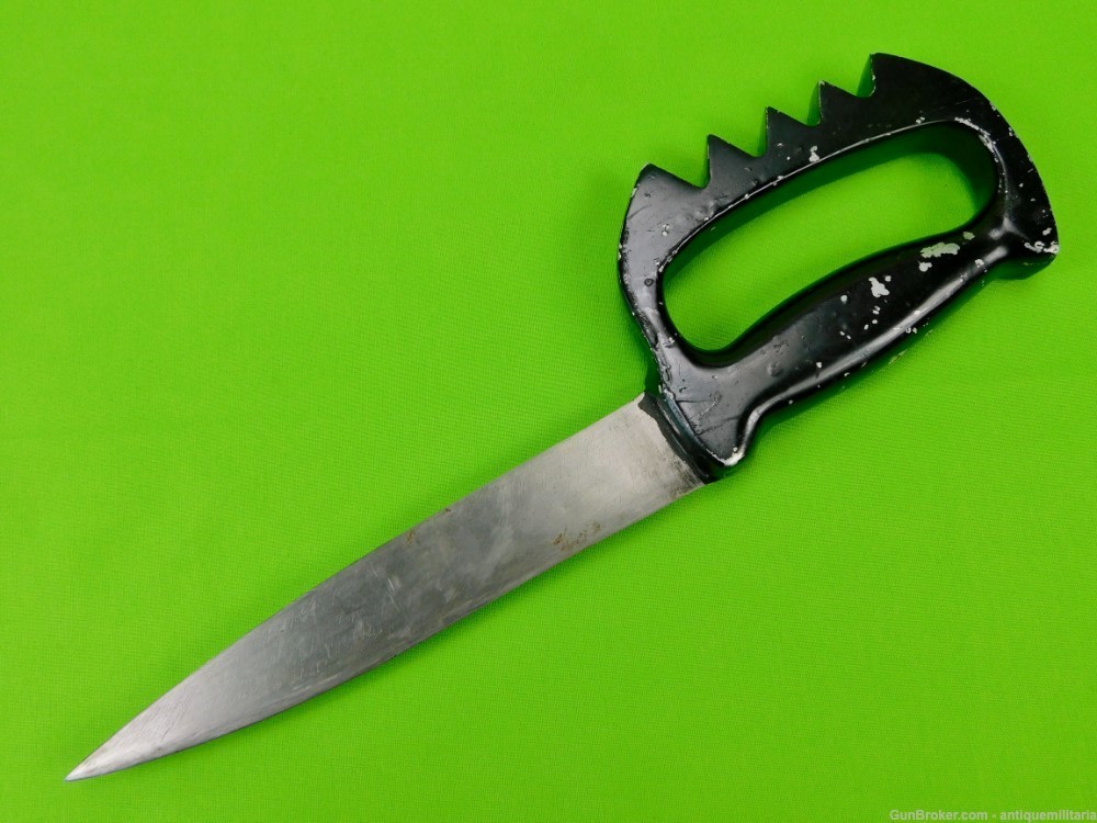 US WW2 Custom Made Theater Heavy Fighting Knife w/ Sheath-img-1