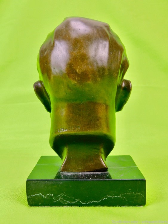 German Germany WW2 Signed Hermann Göring Bronze Bust Sculpture Art-img-2
