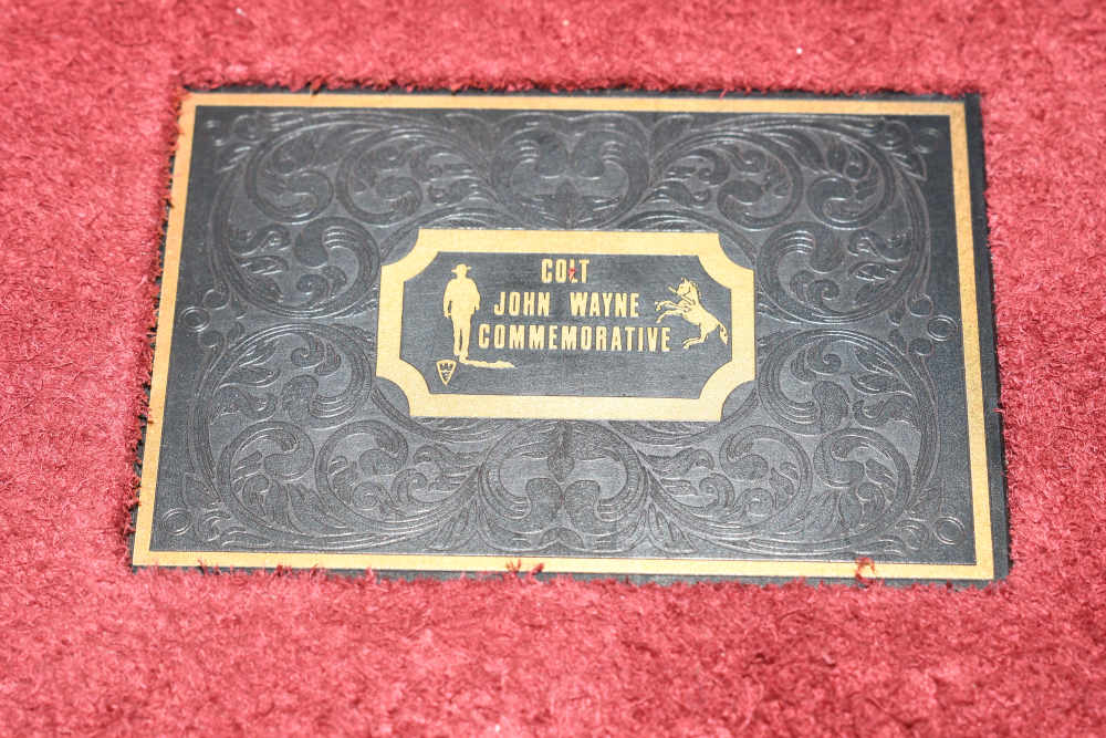 Nice Colt SAA Single Action Army John Wayne Commemorative 45 Cal W Case C&R-img-30