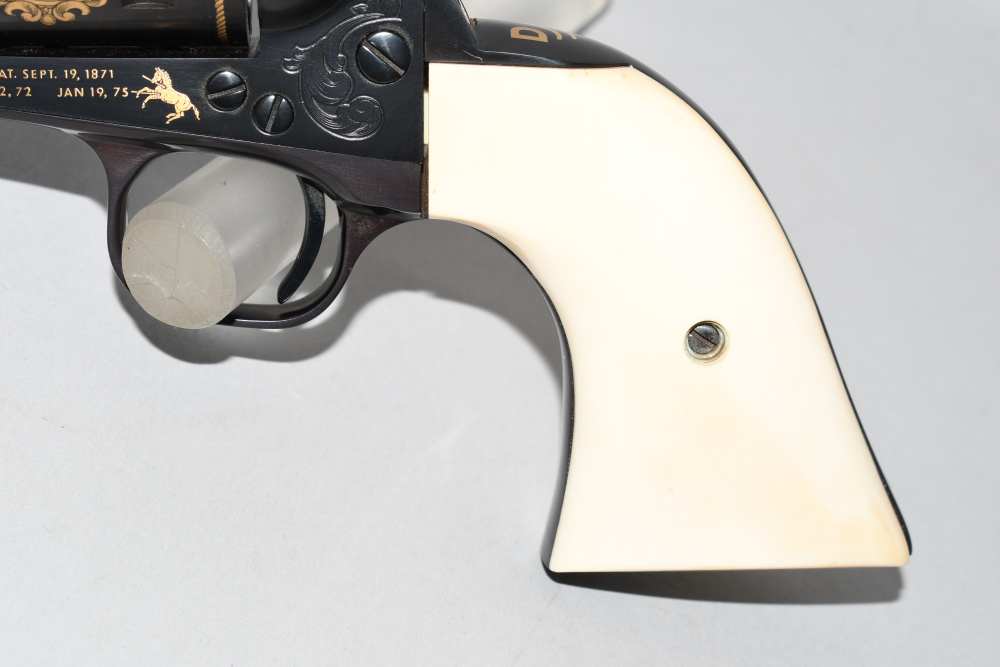 Nice Colt SAA Single Action Army John Wayne Commemorative 45 Cal W Case C&R-img-7