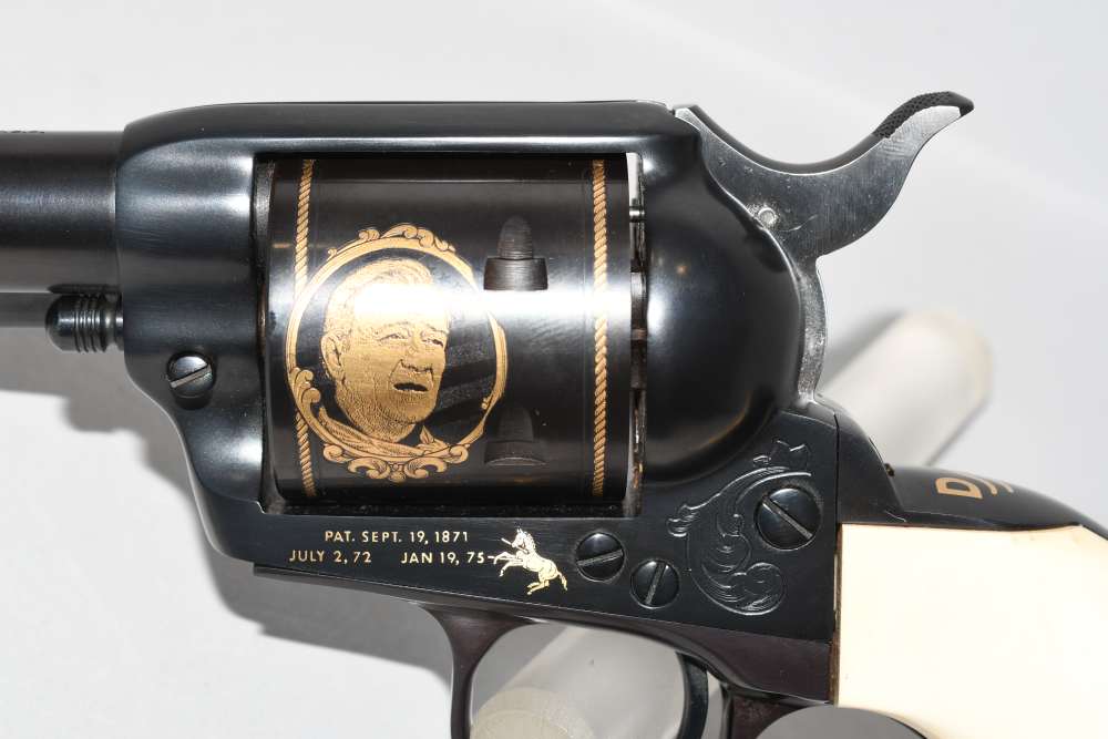Nice Colt SAA Single Action Army John Wayne Commemorative 45 Cal W Case C&R-img-8