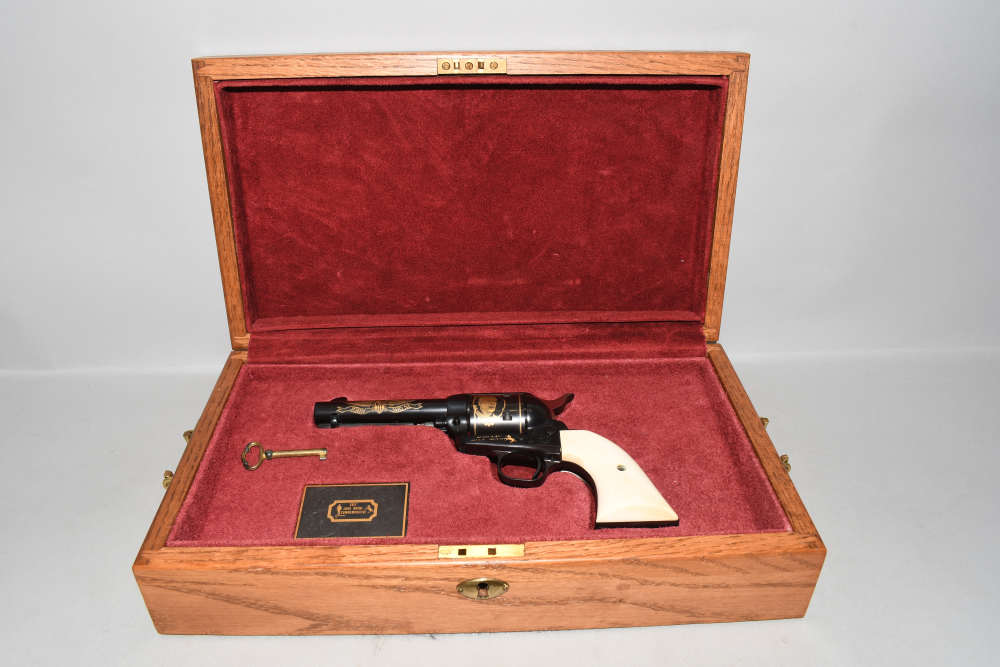 Nice Colt SAA Single Action Army John Wayne Commemorative 45 Cal W Case C&R-img-0
