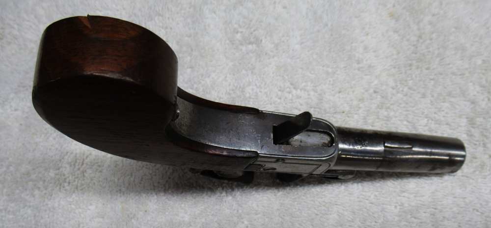 Belgium, Flint Lock, Pocket, Pistol, Screw off Barrel Pistol, 44 Cal, Exc.-img-1