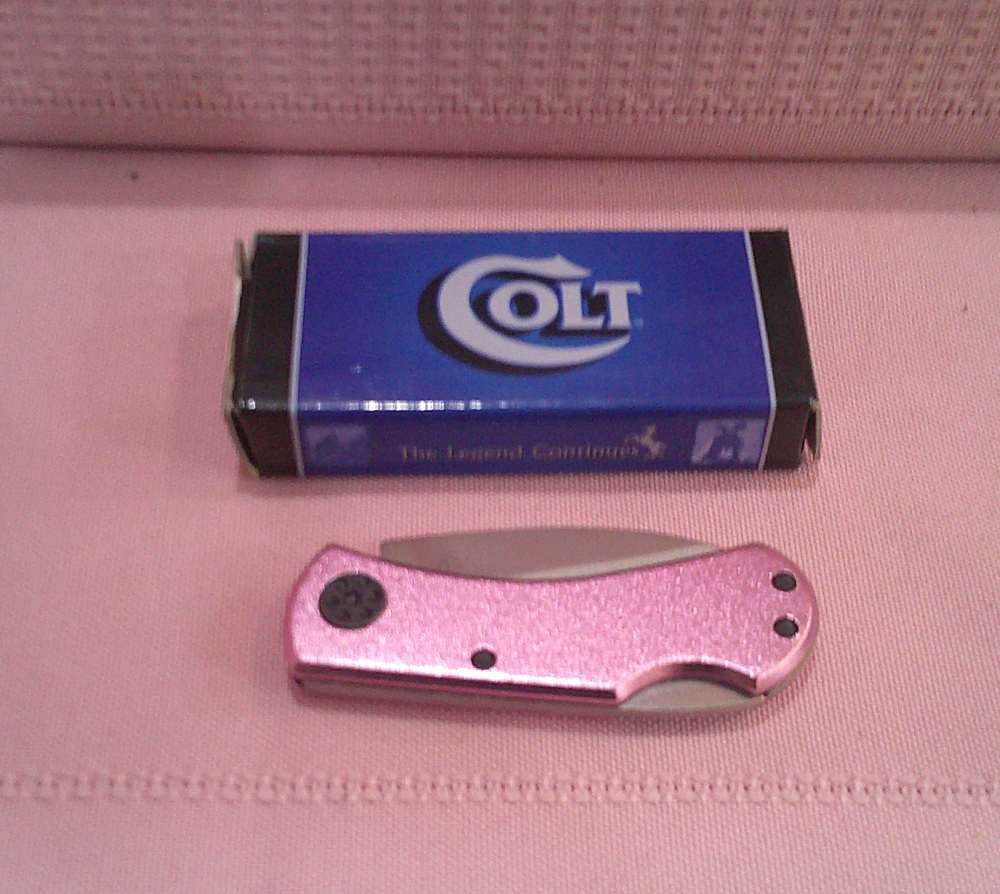 Super Cool NIB Colt Pink Tadpole Compact Lockback Pocketknife!-img-4