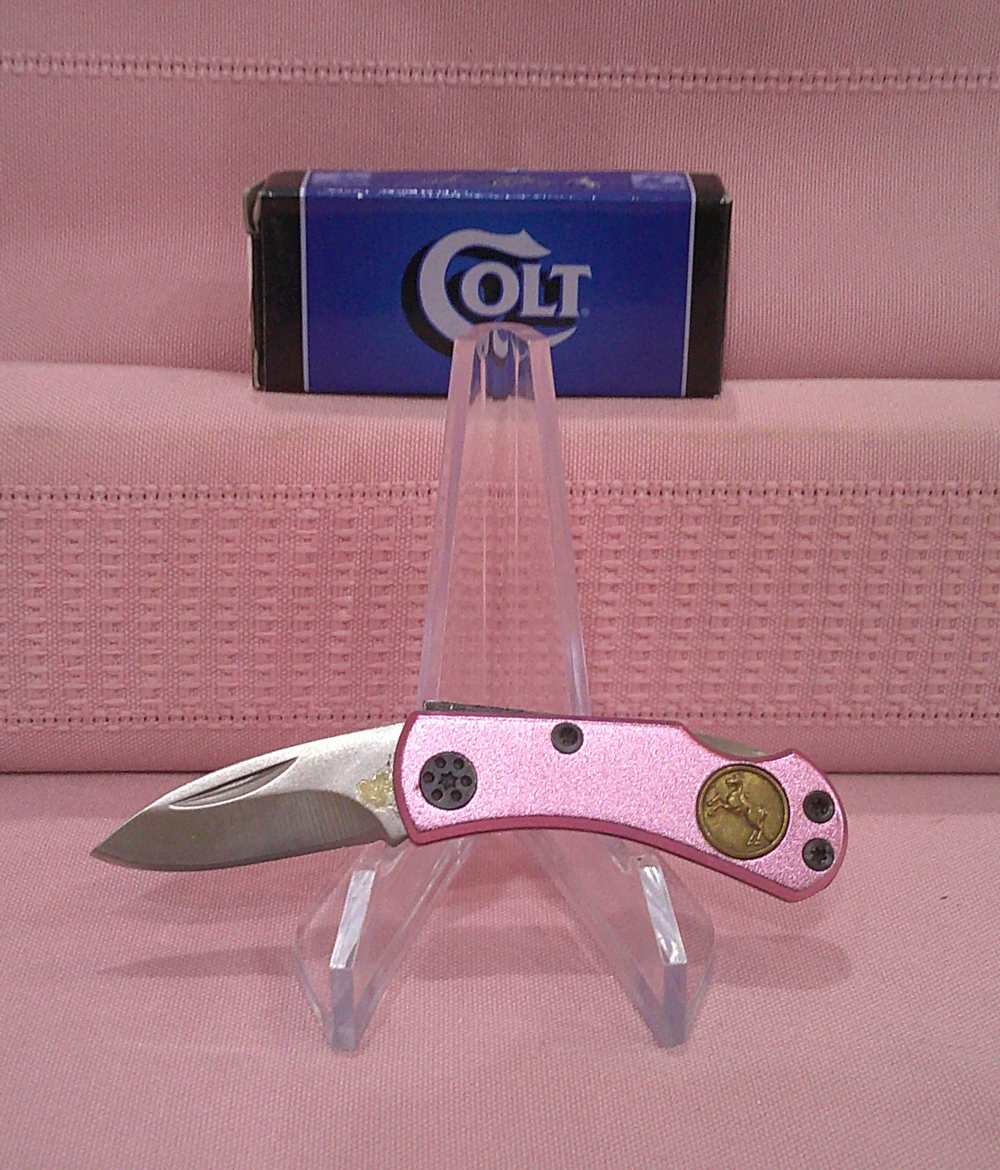 Super Cool NIB Colt Pink Tadpole Compact Lockback Pocketknife!-img-2