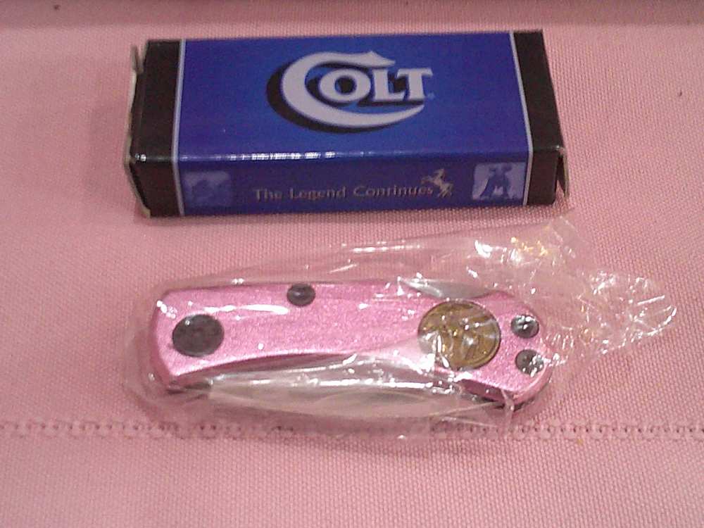 Super Cool NIB Colt Pink Tadpole Compact Lockback Pocketknife!-img-8