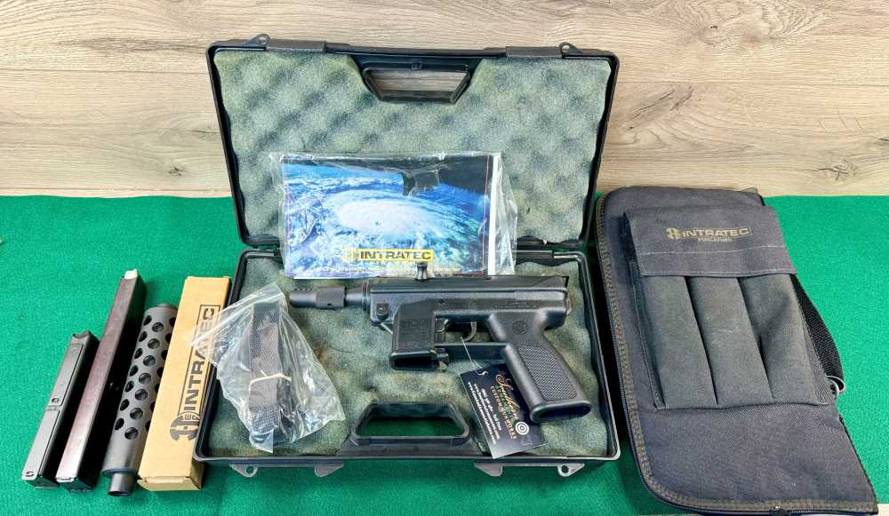 Pre-Ban Intratec TEC-DC9 9mm Semi-Auto Pistol, Factory Case, 2 Mags, Shroud-img-0
