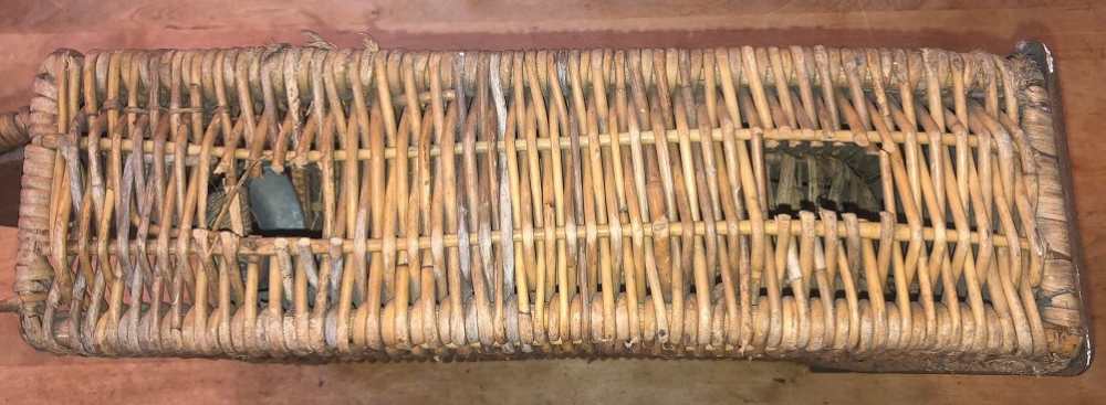 Original WWII German 7.5 cm Wicker Shell Transport Box -img-3