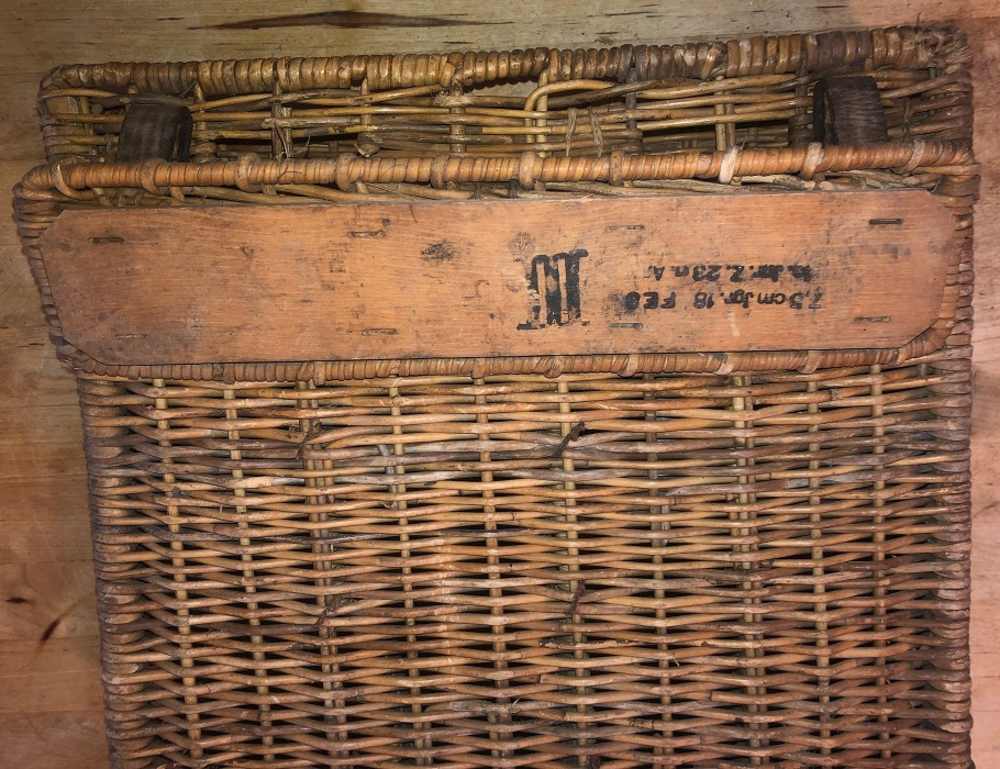 Original WWII German 7.5 cm Wicker Shell Transport Box -img-7