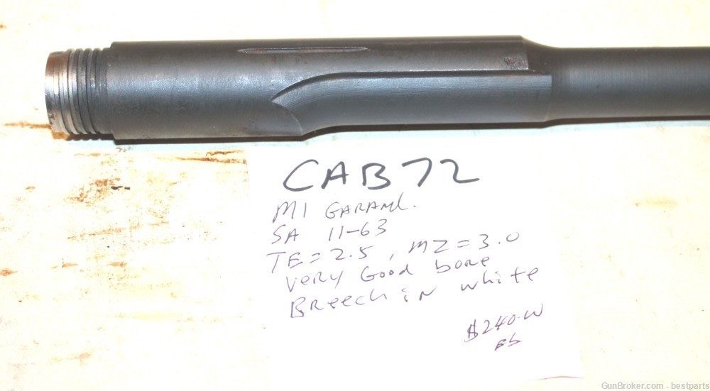  M1 Garand Barrel, Springfield Armory USGI, 11-63 -#CAB72-img-7