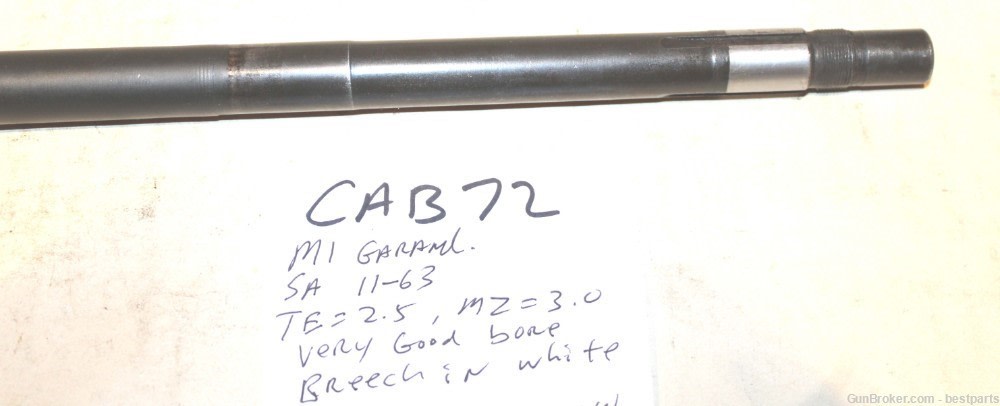  M1 Garand Barrel, Springfield Armory USGI, 11-63 -#CAB72-img-6