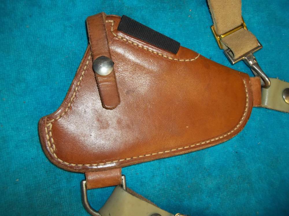 RARE Custom RAY SULLIVAN R/H INVERTED Leather Shoulder Holster S&W 19 66-img-1