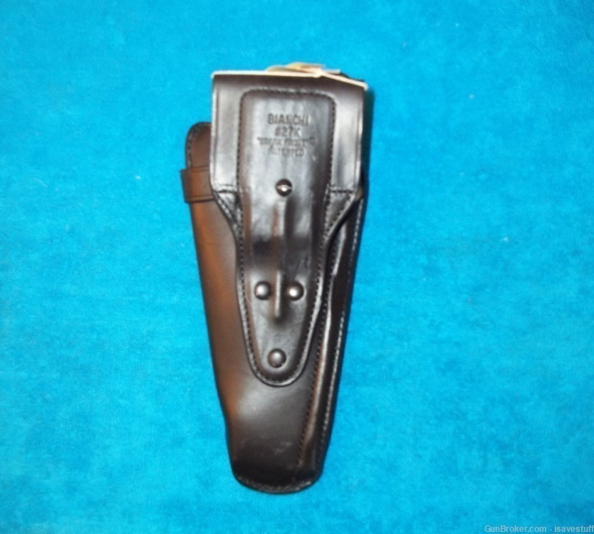 Bianchi RIOT PROOF Break Front L/H Leather Duty Holster Smith Wesson 6" K -img-7