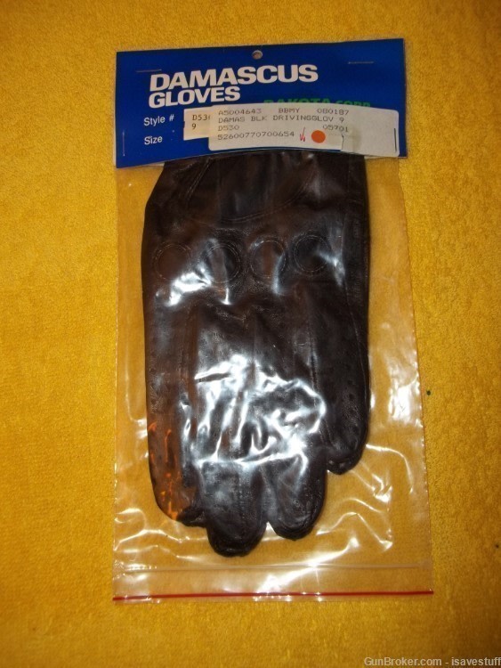 Vintage NOS Damascus D530 Cabretta Leather Driving Gloves sz 9-img-0