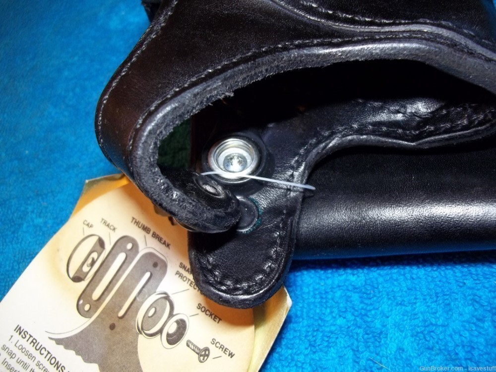  Smith Wesson 10 13 15 19 66 NOS Vintage Safariland R/H Police Duty Holster-img-3