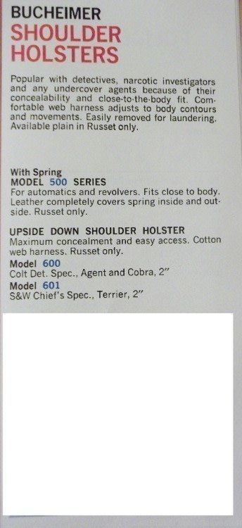 NOS Bucheimer L/H Inverted Shoulder Holster Bullitt Smith Wesson 36 Chief-img-4