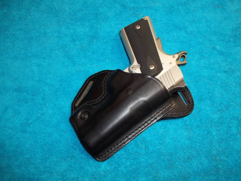 Colt Commander 1911  “Check-Six Holster” Right Hand SOB Leather Holster-img-0