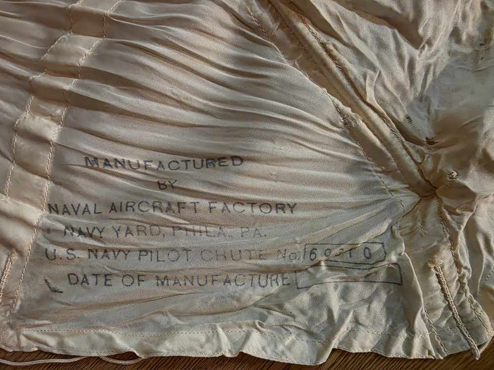 US Navy Aircraft Silk Drag Chute Naval Aircraft Factory Pilot Chute-img-2
