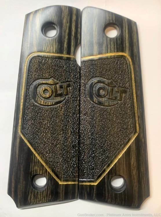 Rare Full Size Custom Colt Thin Grips with bushings and screws New in Bag -img-0