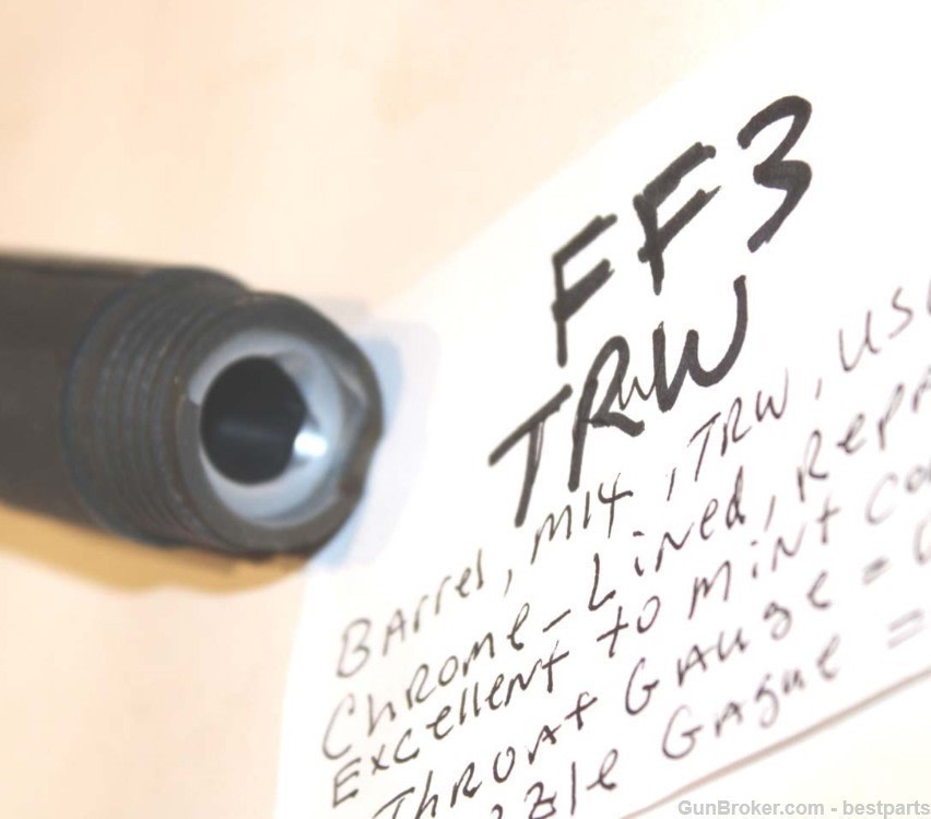 M14 Barrel "TRW", Chrome Lined Orig. Gauge Throat= 0, Muzzle= 0 - #FF3-img-16