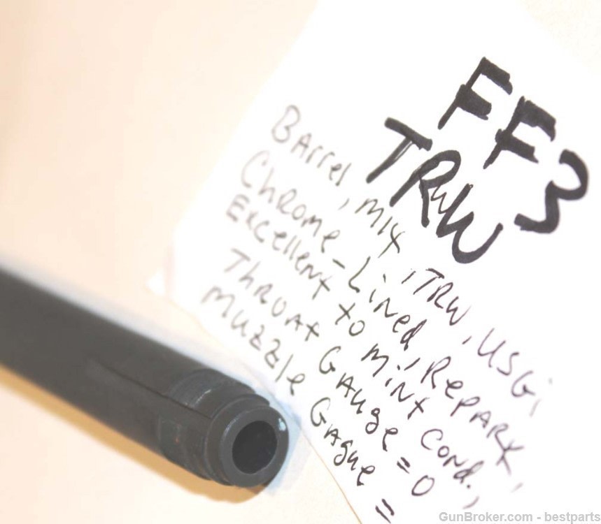 M14 Barrel "TRW", Chrome Lined Orig. Gauge Throat= 0, Muzzle= 0 - #FF3-img-17
