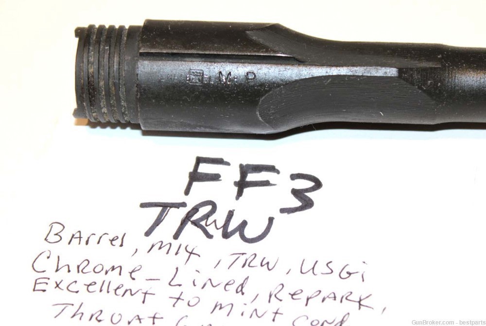 M14 Barrel "TRW", Chrome Lined Orig. Gauge Throat= 0, Muzzle= 0 - #FF3-img-1