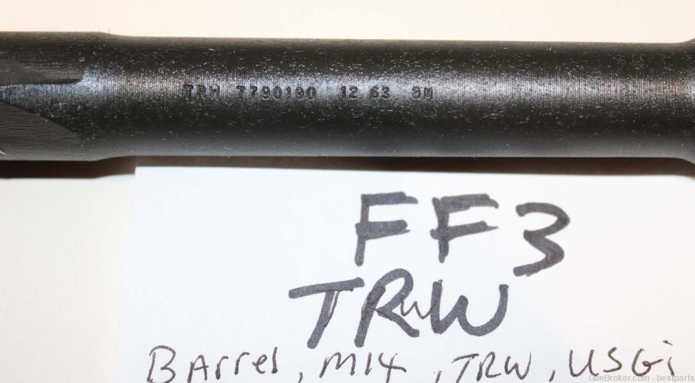 M14 Barrel "TRW", Chrome Lined Orig. Gauge Throat= 0, Muzzle= 0 - #FF3-img-8