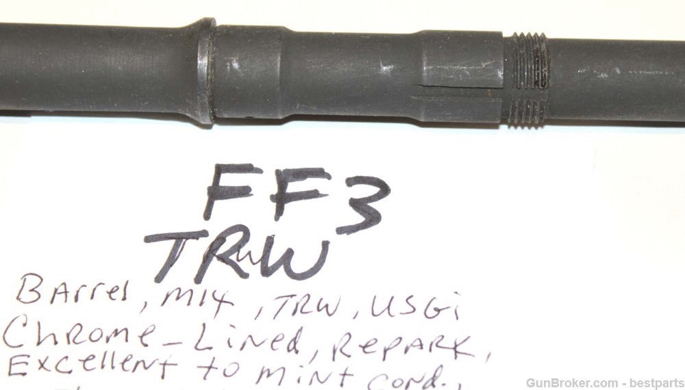 M14 Barrel "TRW", Chrome Lined Orig. Gauge Throat= 0, Muzzle= 0 - #FF3-img-13