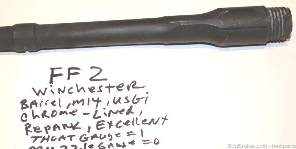 M14 Barrel "Winchester", Chrome Lined Orig.Gauge Throat= 1, Muzzle= 0 -#FF2-img-13
