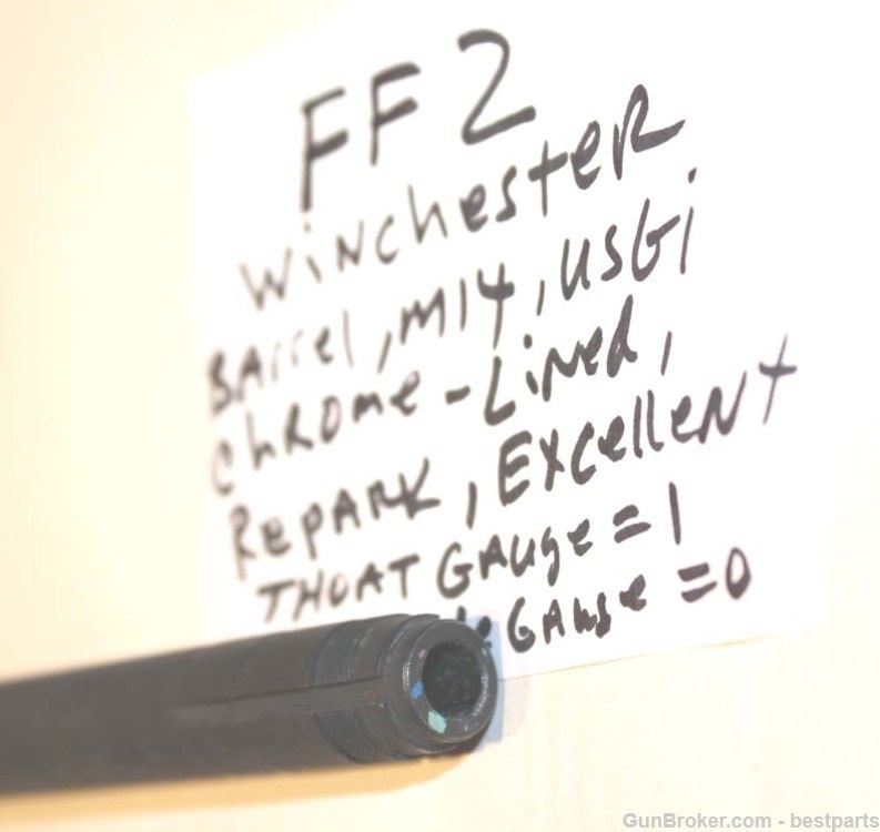 M14 Barrel "Winchester", Chrome Lined Orig.Gauge Throat= 1, Muzzle= 0 -#FF2-img-14