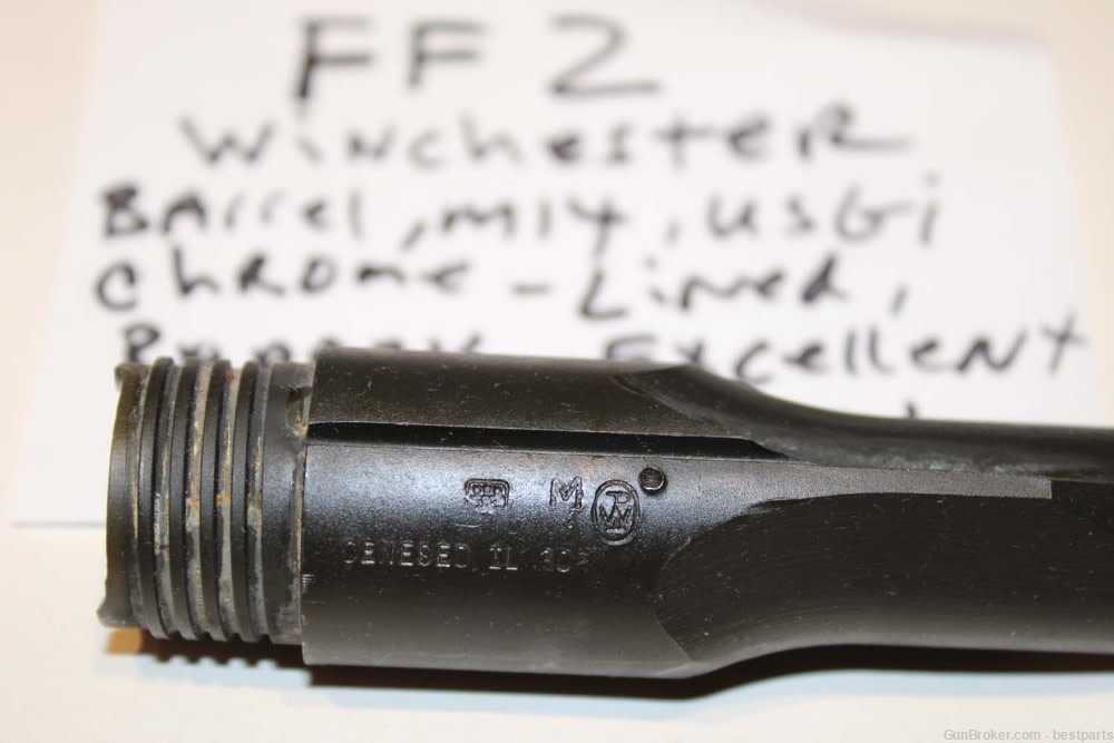 M14 Barrel "Winchester", Chrome Lined Orig.Gauge Throat= 1, Muzzle= 0 -#FF2-img-2