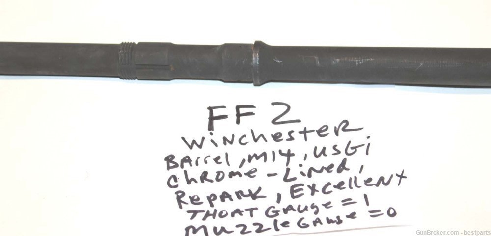 M14 Barrel "Winchester", Chrome Lined Orig.Gauge Throat= 1, Muzzle= 0 -#FF2-img-8