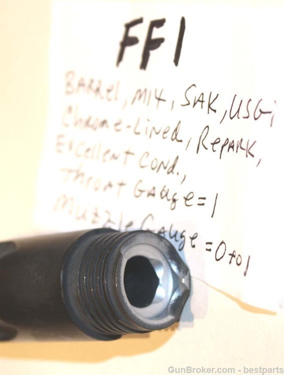 M14 Barrel "SAK", Chrome Lined Orig.Gauge Throat= 1, Muzzle= 0 to 1 - #FF1-img-10