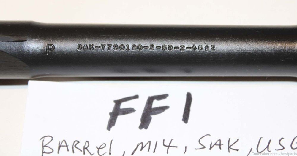 M14 Barrel "SAK", Chrome Lined Orig.Gauge Throat= 1, Muzzle= 0 to 1 - #FF1-img-1