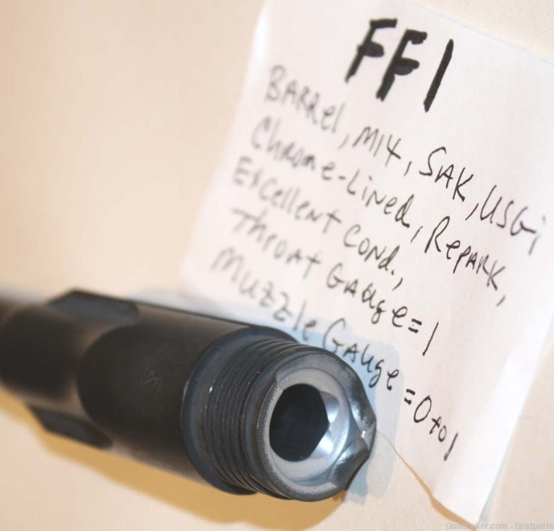M14 Barrel "SAK", Chrome Lined Orig.Gauge Throat= 1, Muzzle= 0 to 1 - #FF1-img-9