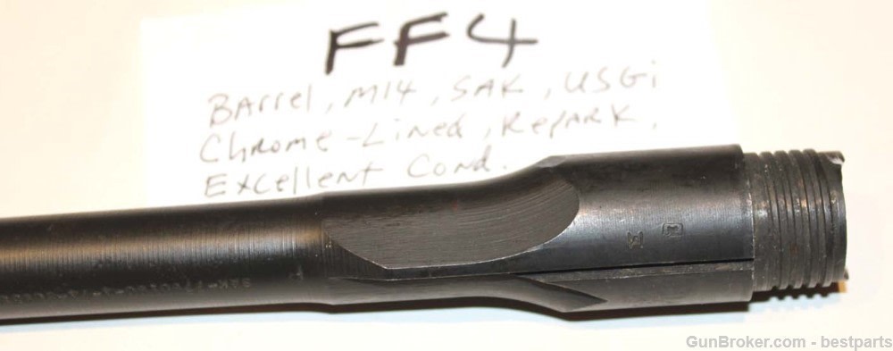 M14 Barrel "SAK", Chrome Lined Orig.Gauge Throat= 1 to 0, Muzzle= 0 - #FF4-img-10