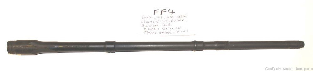M14 Barrel "SAK", Chrome Lined Orig.Gauge Throat= 1 to 0, Muzzle= 0 - #FF4-img-0