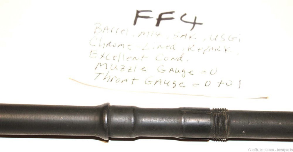 M14 Barrel "SAK", Chrome Lined Orig.Gauge Throat= 1 to 0, Muzzle= 0 - #FF4-img-8